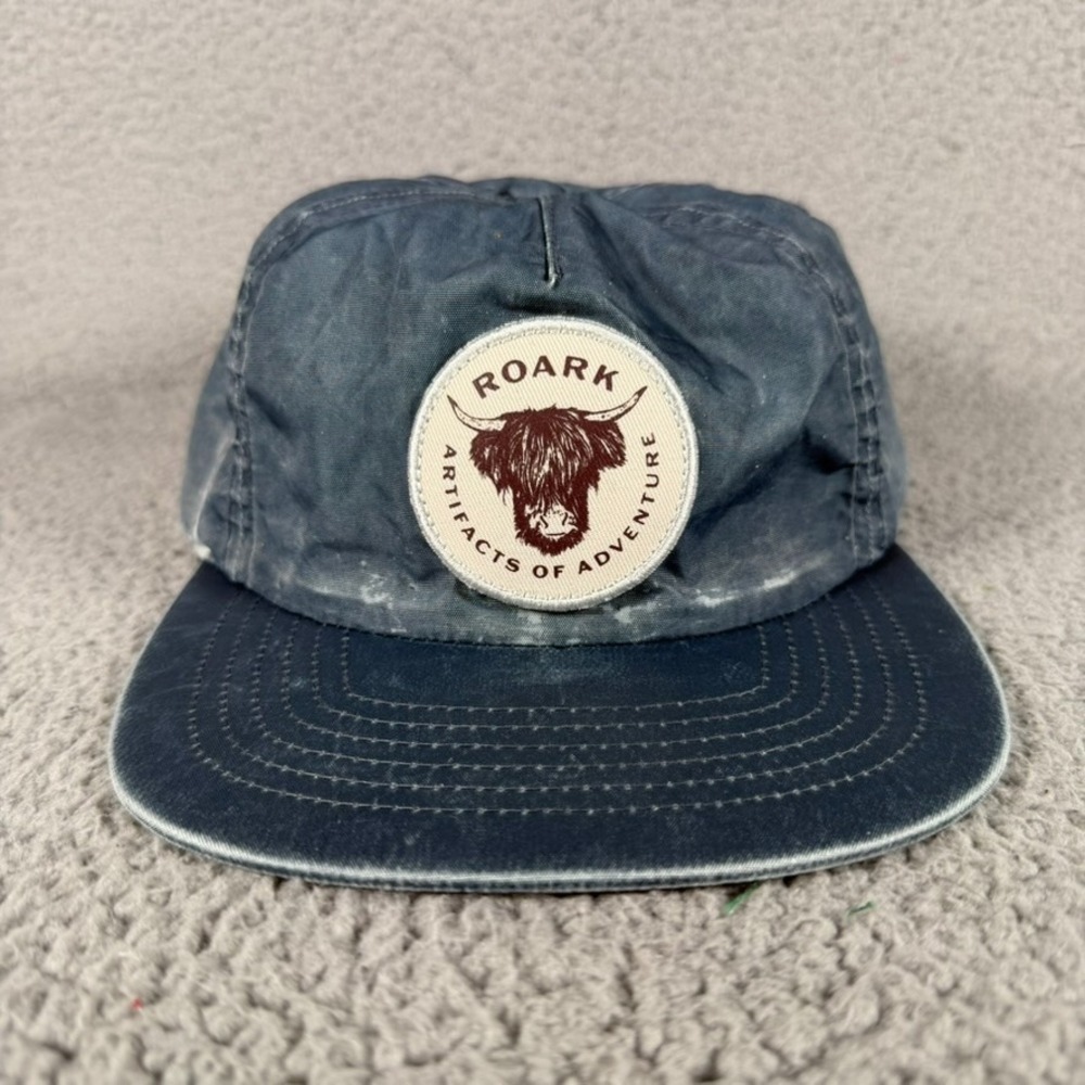 Roark Cap Unisex One Size Blue Strapback 100% Nylon Fade Outdoor Classics Patch